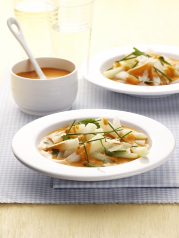 Kohlrabi-Penne in Tomatensauce