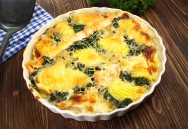 Lachs-Spinat-Auflauf