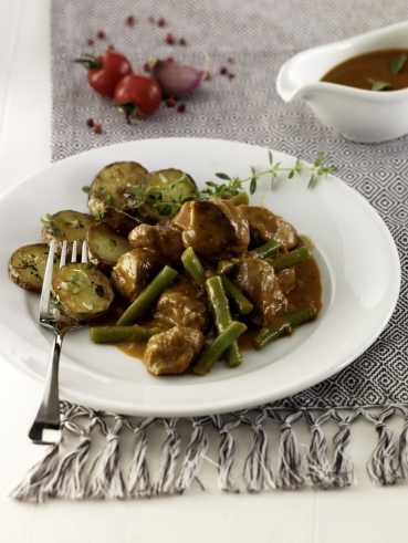 Lammragout mit Brechbohnen
