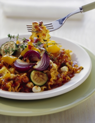 Lasagnette mit gebratenem Balsamico-Gemüse