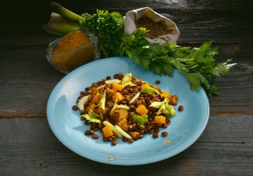 Linsen-Curry-Salat