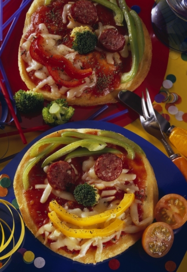 Lustige Kartoffelpizzen