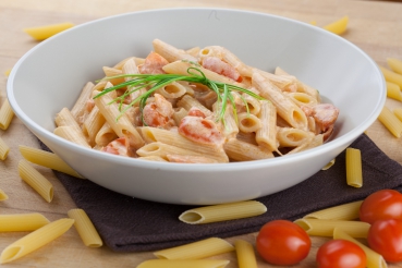Penne mit frischem Lachs