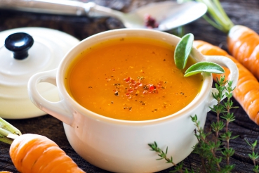 Möhrencremesuppe mit Orange
