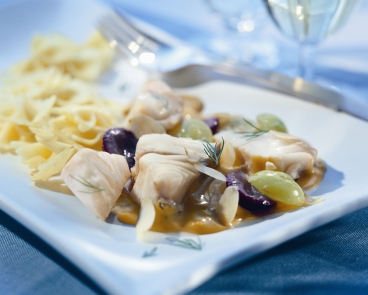 Nudeln mit Seelachsfilet