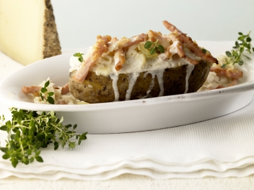 Ofenkartoffel mit Sauerkraut