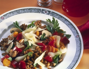 Paprika-Weizenpfanne