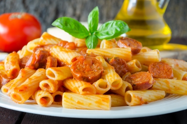 Pasta mit feuriger Tomatensauce