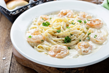 Pasta mit Shrimps-Sauce