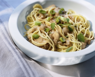 Pasta mit Zwiebelsauce