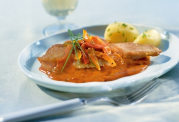 Pikante Schnitzel mit Paprika