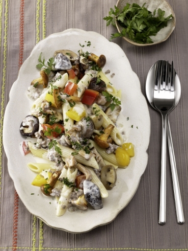 Pilz-Hack-Pfanne
