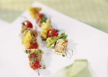 Puten-Ananas-Spieß