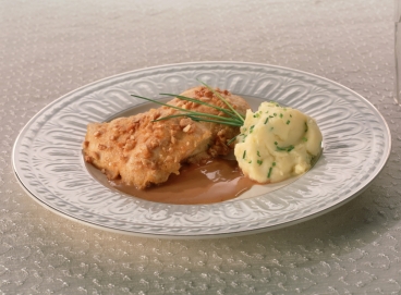 Putenschnitzel in Cashewhülle
