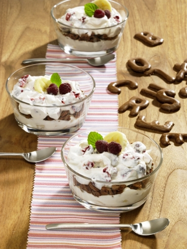Quarkcreme mit zweierlei Frucht