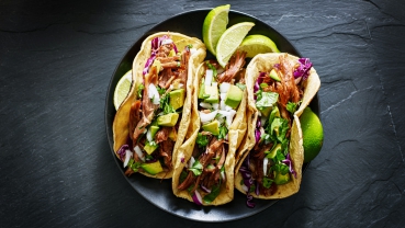 Tacos gefüllt mit Putenfleisch