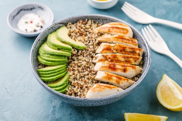 Gebratene Hähnchenbrust auf Tabouleh