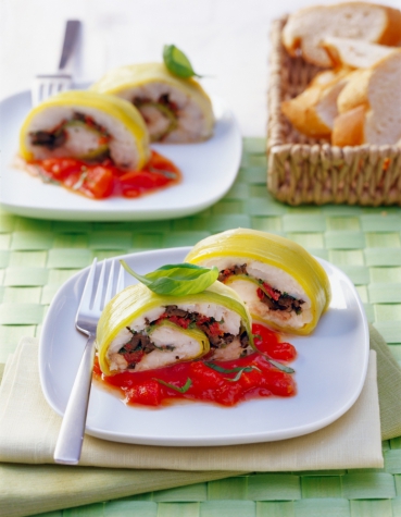 Lauch-Seelachs-Roulade