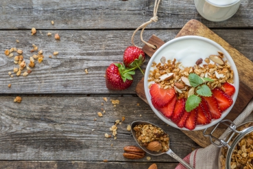 Joghurtmüsli mit Erdbeeren
