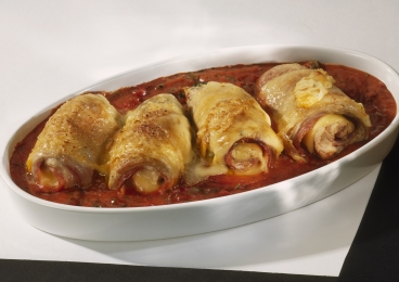 Gerollte Ofen-Schnitzel Toscana
