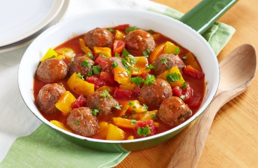 Hackbällchen in Chili-Sauce