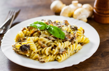 Fusilli mit Champignonrahmsoße