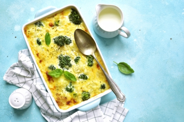 Makkaroni-Auflauf mit Brokkoli und Blumenkohl