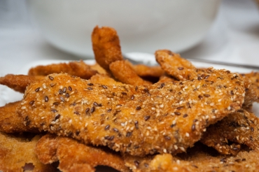 Sellerie-Sesamschnitzel
