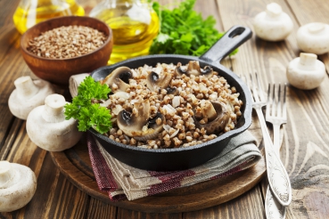 Buchweizenkascha mit Champignons