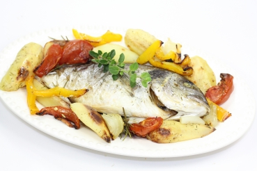 Dorade aus dem Ofen