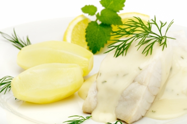 Forellenfilet in Knoblauchsauce
