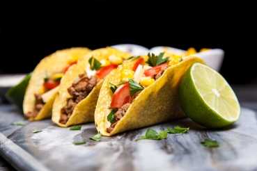 Gefüllte Tacos mit Korianderhähnchen