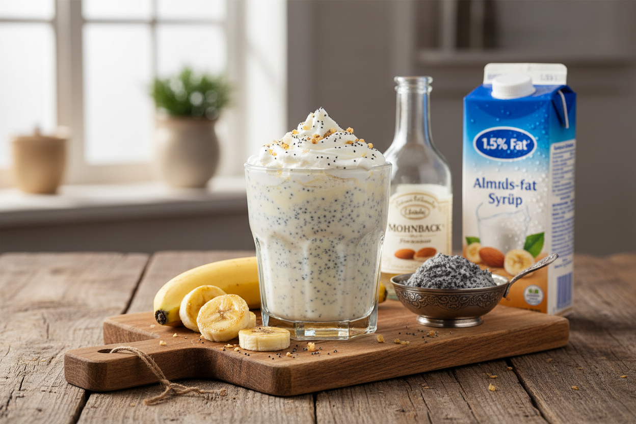 Bananen-Shake mit Mohn