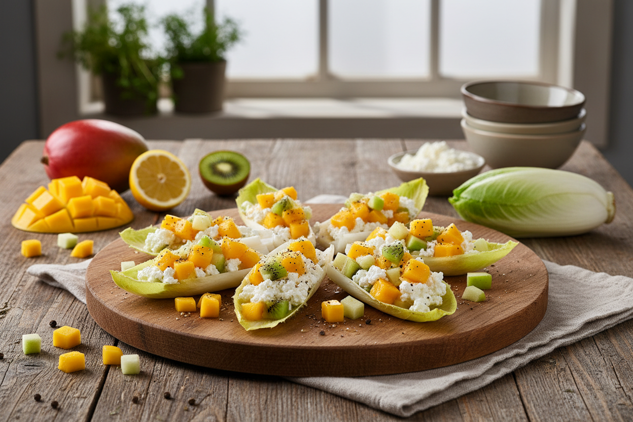 Chicorée mit Mango-Käse-Füllung