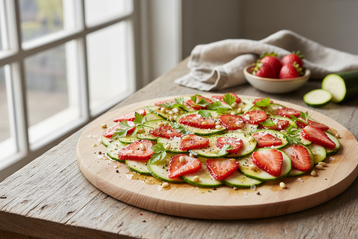 Erdbeer-Zucchini-Carpaccio
