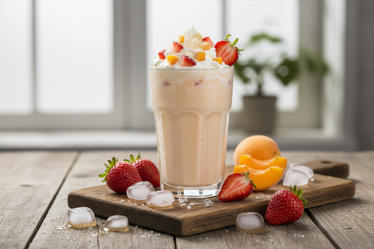 Erdbeershake mit Aprikose