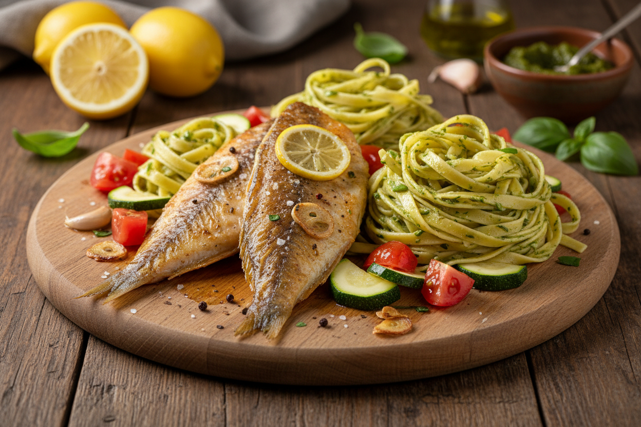 Gebackene Rotbarbenfilets