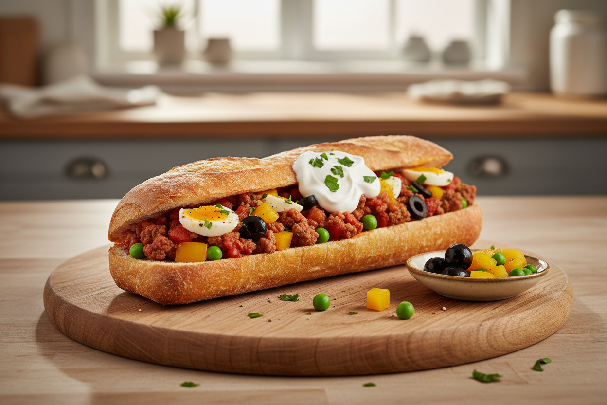 Gefülltes Baguette