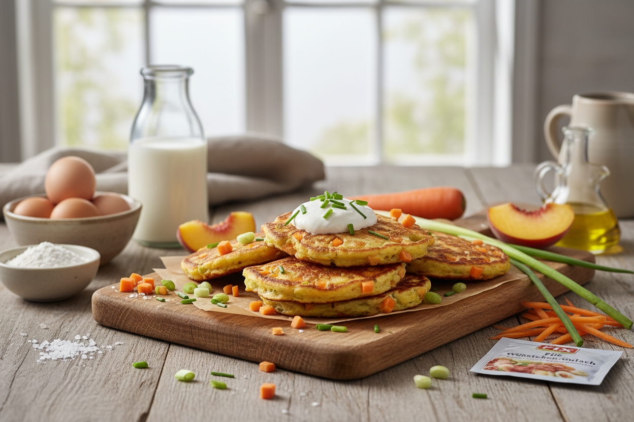 Gemüse-Obst-Pfannkuchen