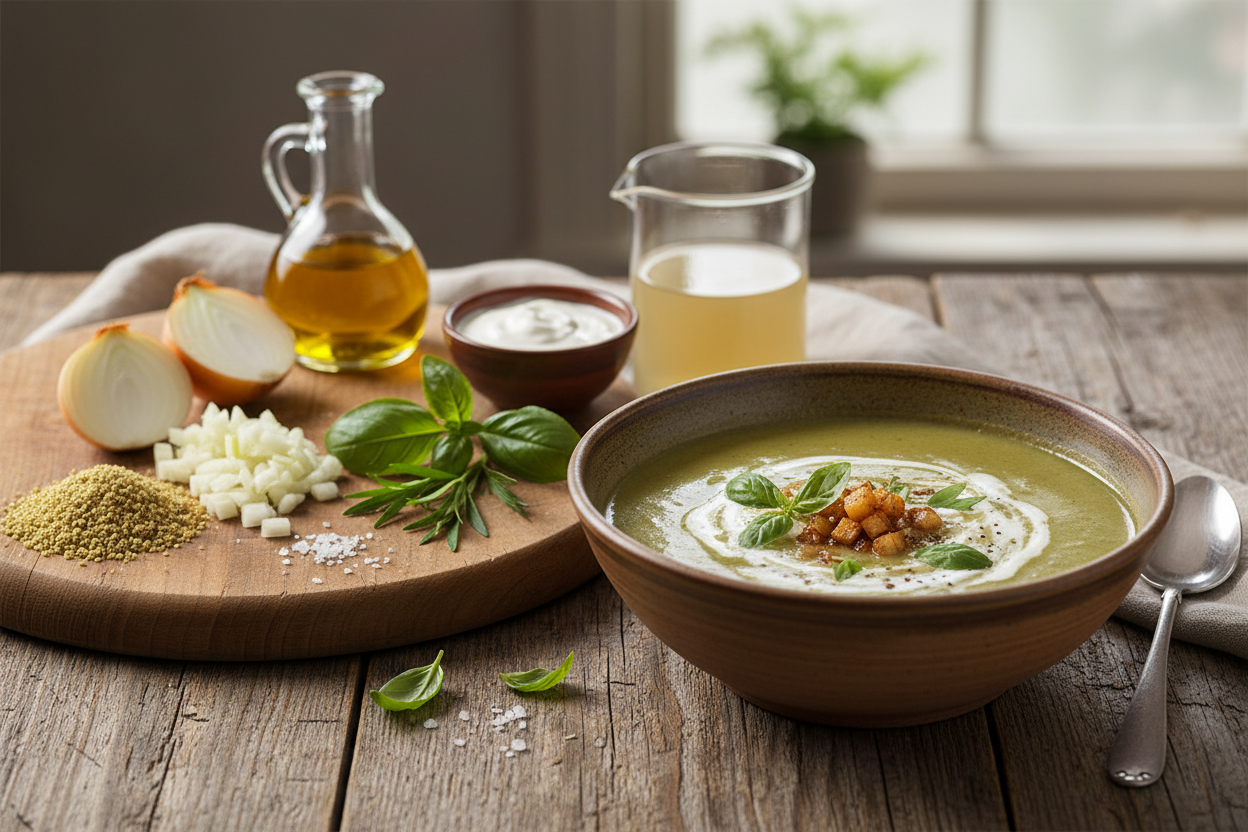 Grünkern-Schrotsuppe