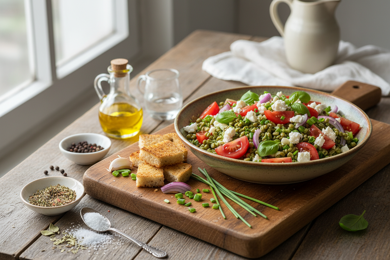 Grünkern-Tomaten-Salat