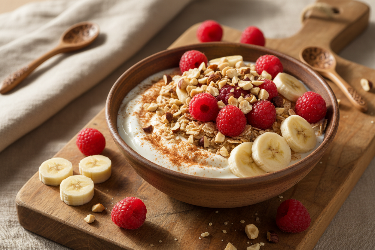 Himbeer-Bananen-Müsli