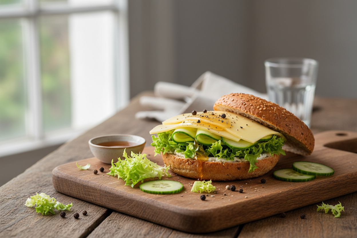 Käse-Gurken-Burger