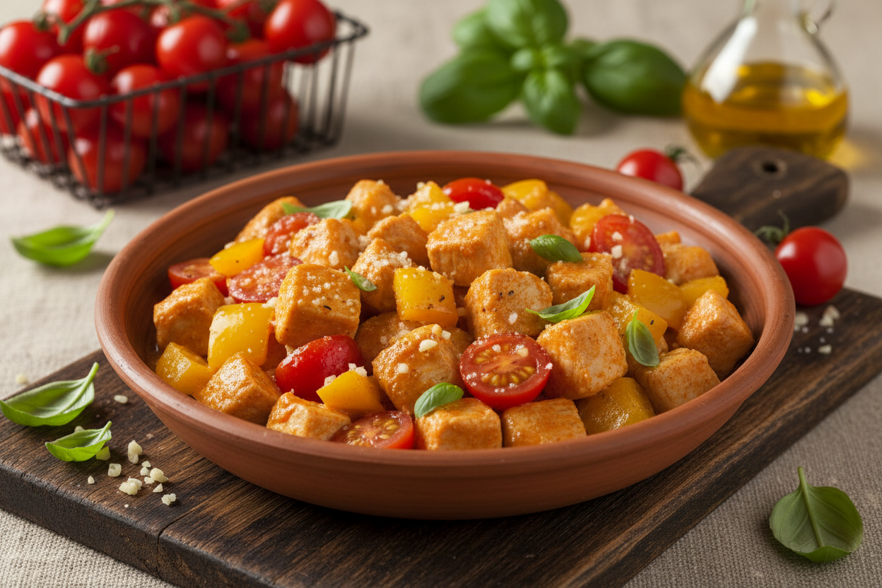 Mediterranes Hähnchen-Geschnetzeltes