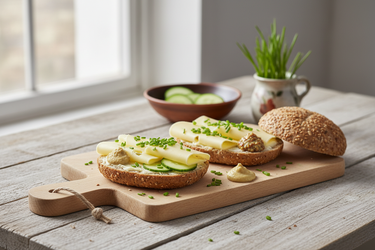 Müslibrötchen mit Lindenberger