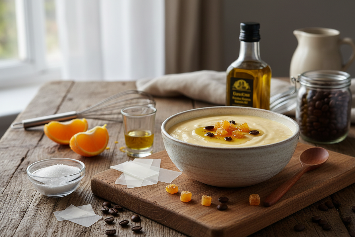 Orangencreme mit Kaffeeöl
