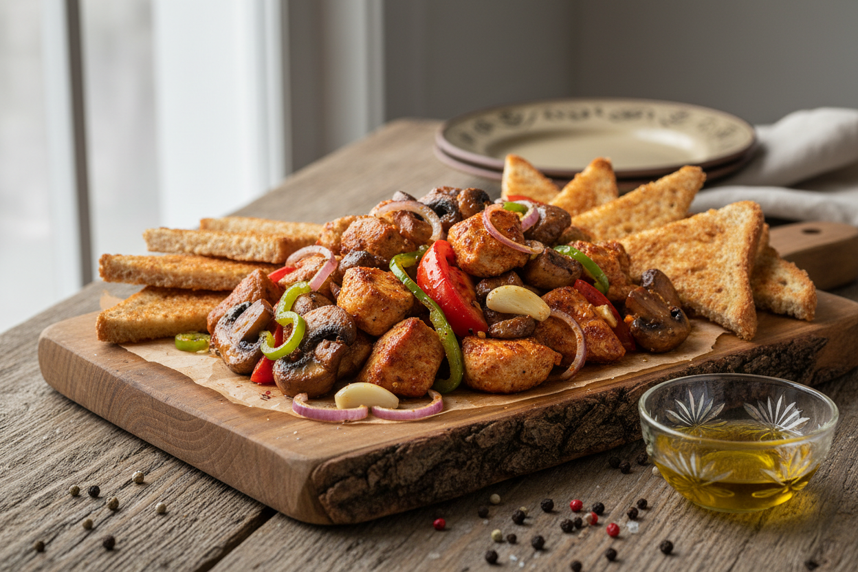 Pfannen-Gyros mit Champignons