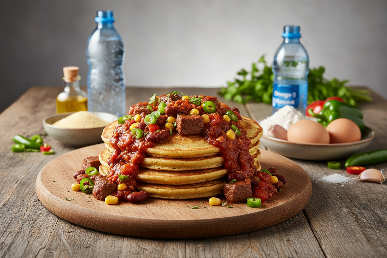 Pfannkuchen mit Chili con Carne