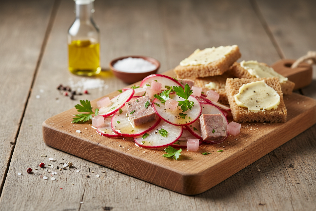 Rettichsalat mit Grahambrot