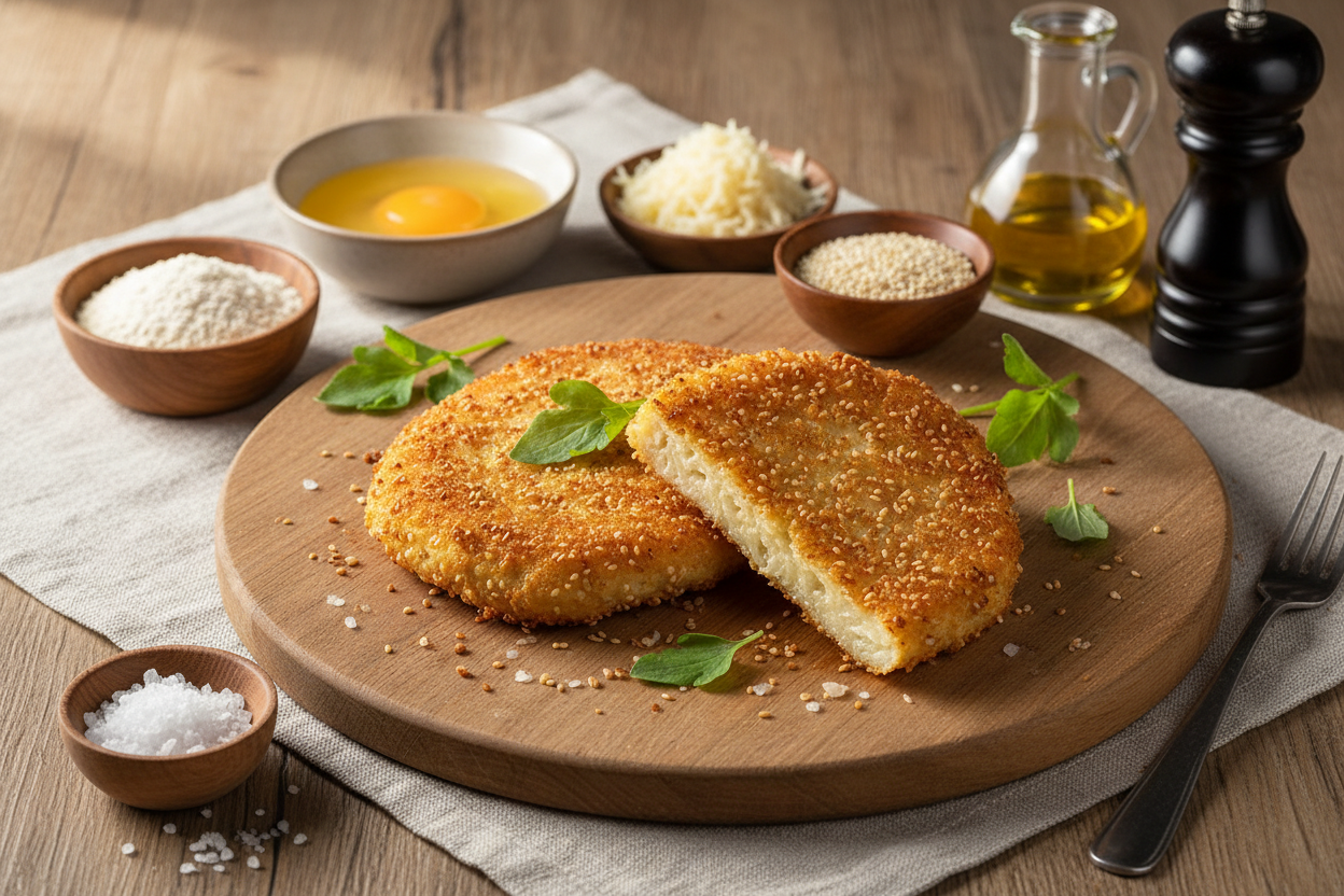Sellerie-Sesamschnitzel